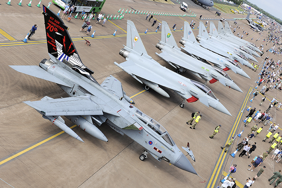 Aircraft at the Royal International Air Tattoo