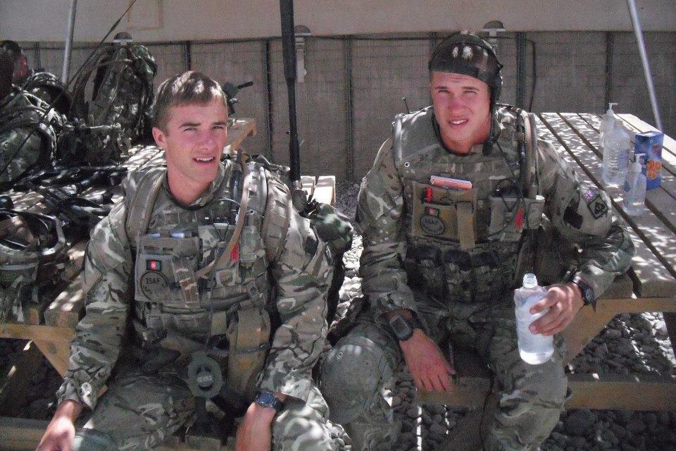 Lance Corporal James Ashworth (right) with a colleague in Afghanistan