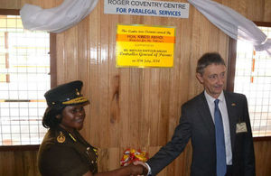 Mr. Roger Coventry and Ms. Matilda Baffour-Awuah at the opening of the centre for Paralegal Services