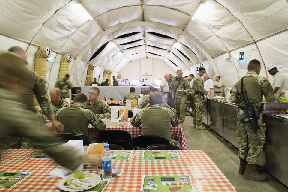 The dining facilities at Camp Bastion