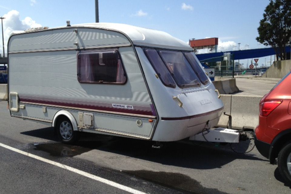 Border Force find stowaways hiding in caravan