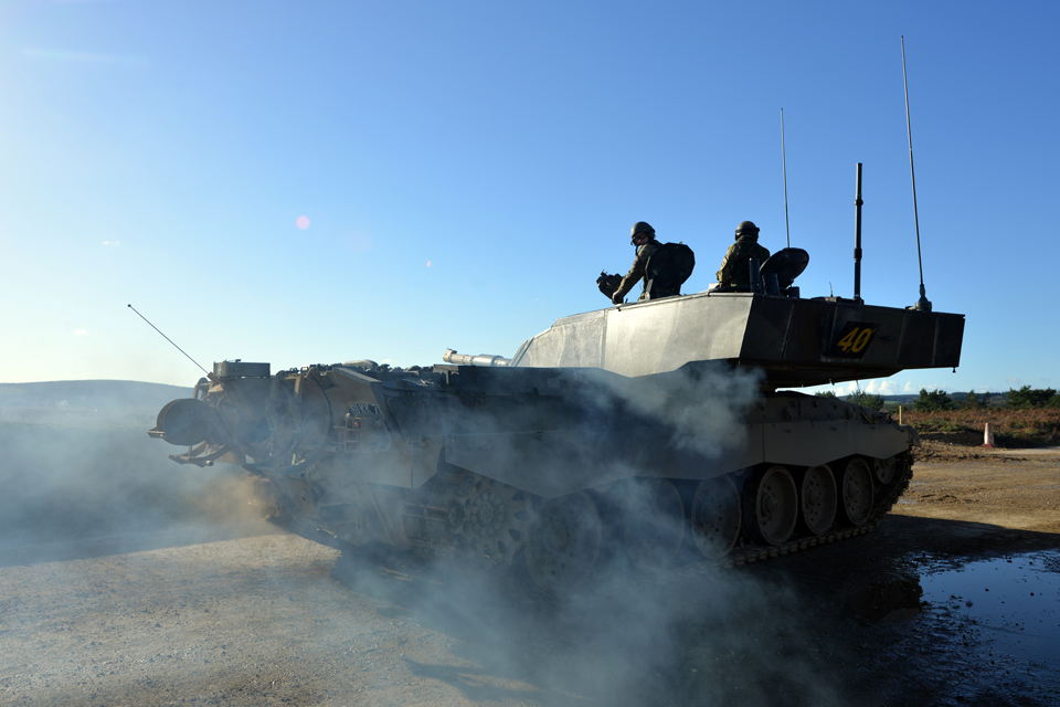 Army reservists take aim with a Challenger 2 main battle tank