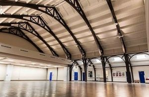 The drill hall after the renovations. Crown Copyright. Photo: Mark Adams.