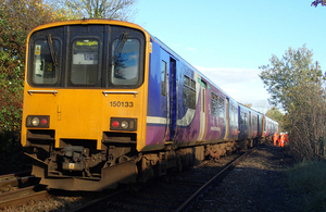 Image of incident train near Knaresborough
