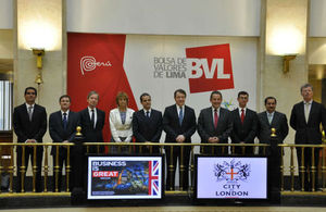 Lord Mayor at the Lima Stock Exchange