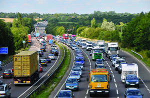 Congested stretch of the A12 in Essex