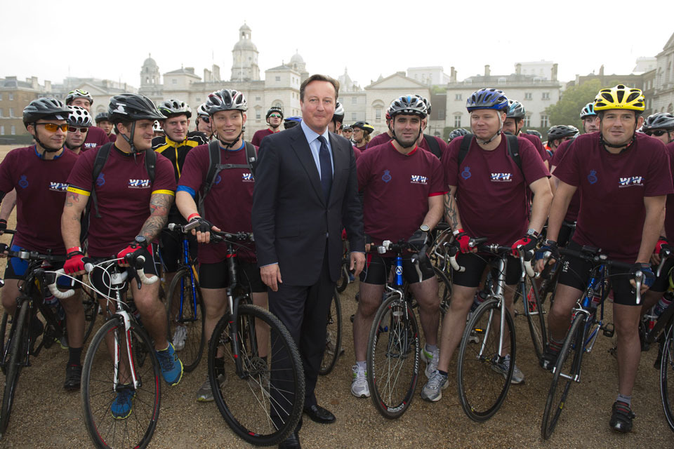 PM supports Grenadier Guards on their Waterloo charity challenge