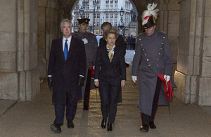 The Defence Secretaries arrive on Horse Guards Parade [Picture: Harland Quarrington, Crown copyright]