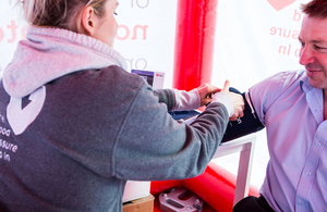 Man having his blood pressure taken