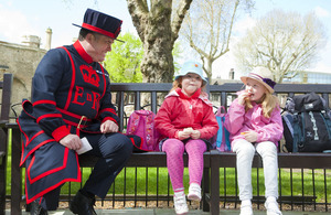 Yeoman Warder Rob Fuller is enjoying interacting with the public and providing them with information