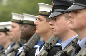 Service personnel on parade