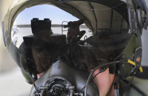 RAF Tornado weapons systems operator in the cockpit of a Tornado GR4 (stock image)