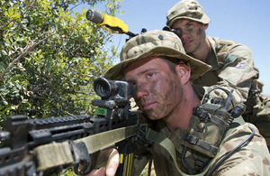 Riflemen on Exercise Lion Star 3 in Cyprus [Picture: Crown copyright]