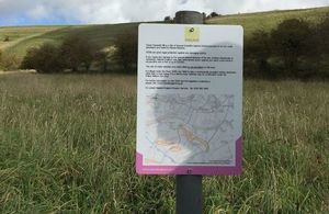 The new signs at Great Cheverell Hill Photo: Greenlaning Association. All rights reserved.