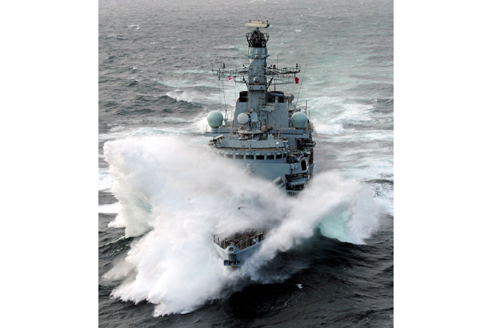 HMS Iron Duke honoured for efficiency on operations