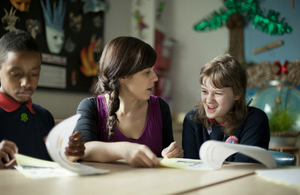 Teacher working with SEN pupil