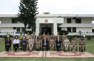 The British High Commissioner met the Deputy Commandant of the Punjab Regiment, Colonel Faisal Zeeshan and laid a wreath at the Yadgar-e-Shuhada at the Punjab Regimental centre, Mardan.