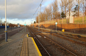 Image of Woodbourn Road tram stop crossing