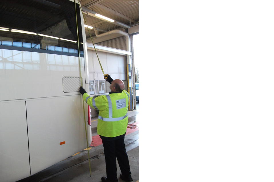 DVSA will measure the width, height and length of the vehicle.