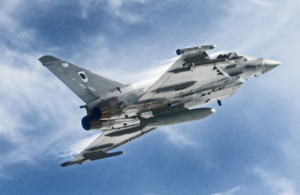 An RAF Typhoon jet accelerates and climbs rapidly during a training sortie (library image) [Picture: Senior Aircraftman Andrew Seaward, Crown copyright]