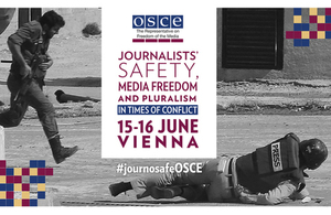 Poster fro OSCE freedom of media conference, June 2015