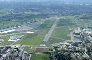 An aerial view of RAF Northolt