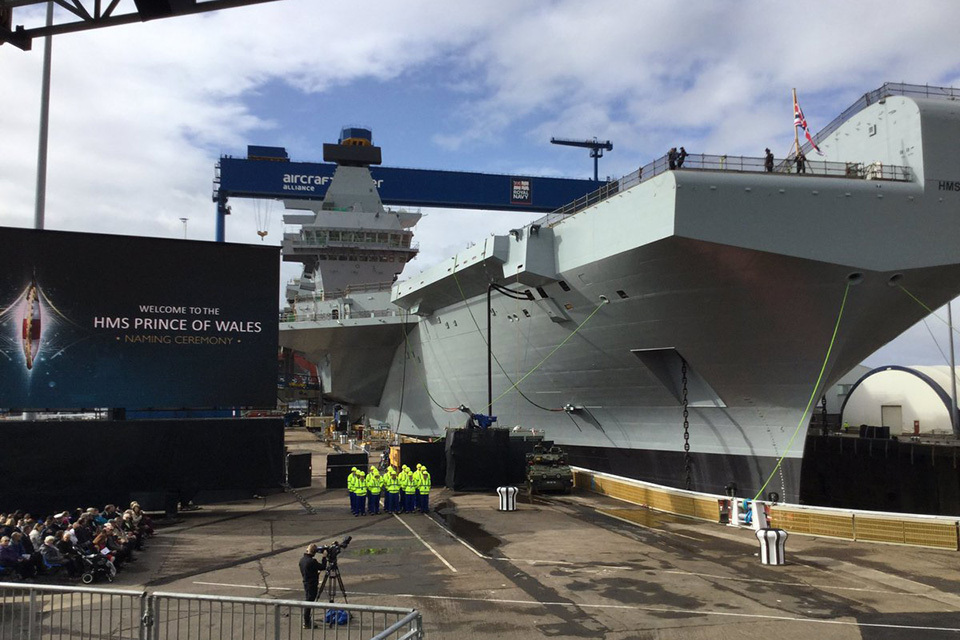 Britain's second aircraft carrier named in Rosyth