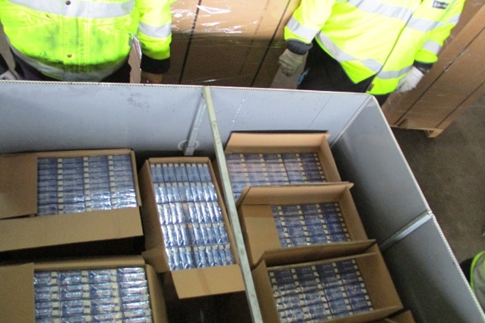 Cigarette haul seized by Border Force at Purfleet