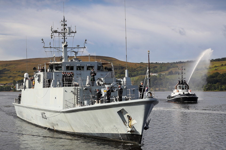 Scottish mine hunter home after three year tour