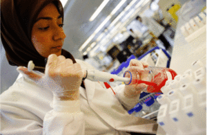 Scientist working in a lab