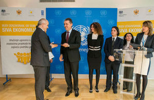 Project Grant ceremony at UN Eco Building