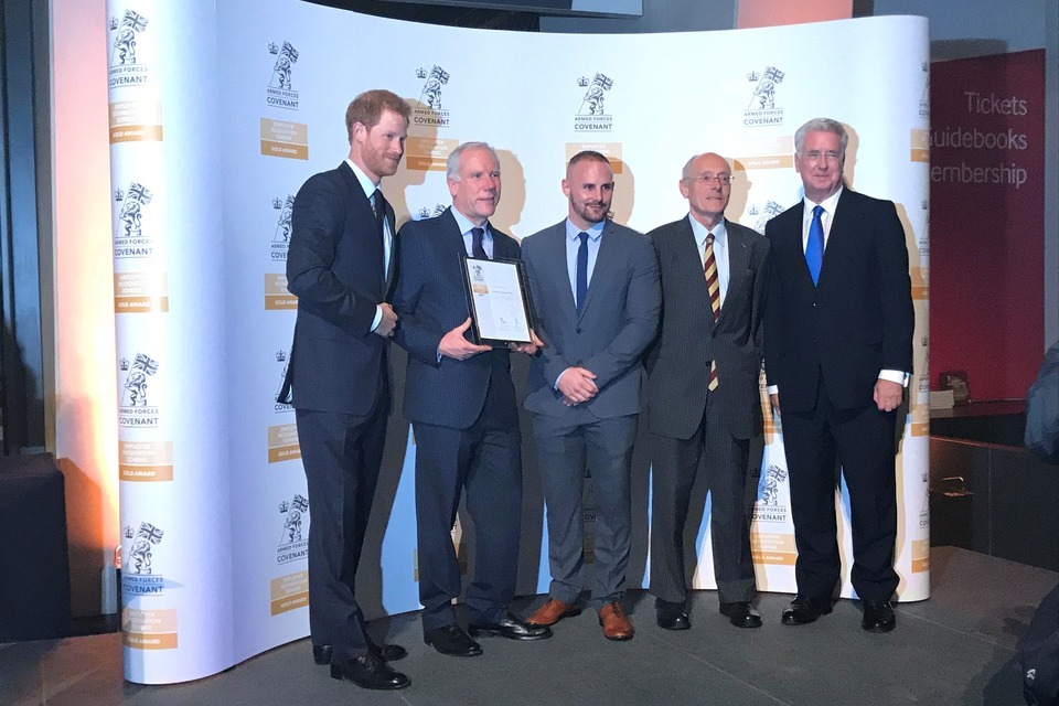 Defence Secretary and Prince Harry Award Gold to Supportive Employers