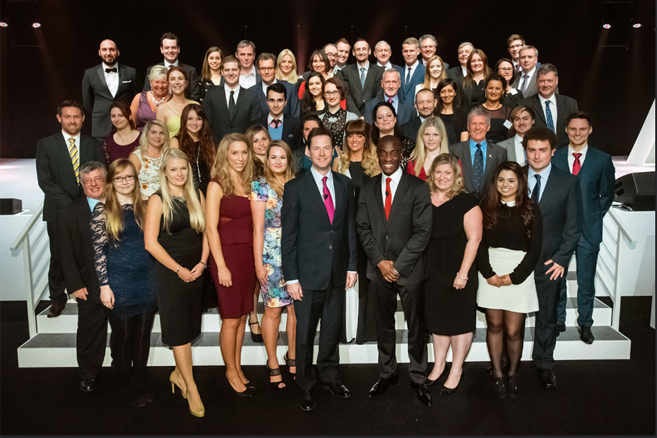 Deputy Prime Minister Nick Clegg and National Apprenticeship Award winners