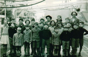 Image of children on a ship