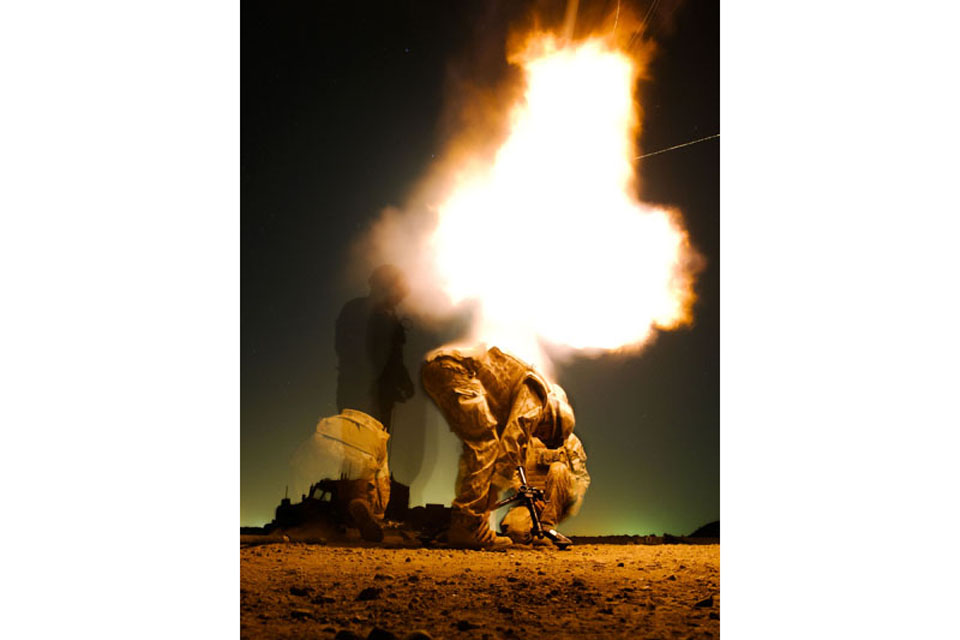 An RAF Regiment mortar team defending Kandahar Airfield (stock image)