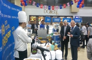 British Ambassador Edward Oakden at the opening of Tesco week at The Group’s Cozmo supermarkets