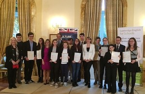 Winners of the Kangourou 2016 English language competition