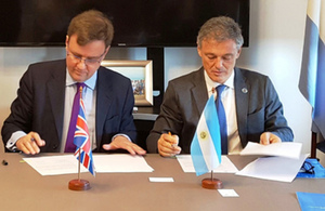 International Trade Minister Greg Hands in Argentina.