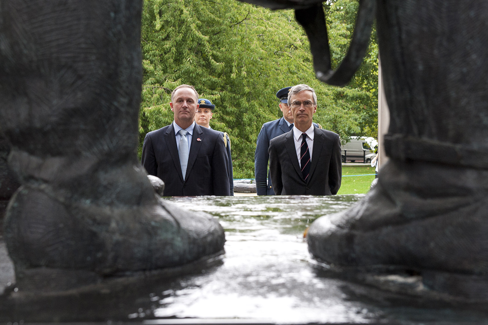 New Zealand Prime Minister John Key (left) and Dr Andrew Murrison