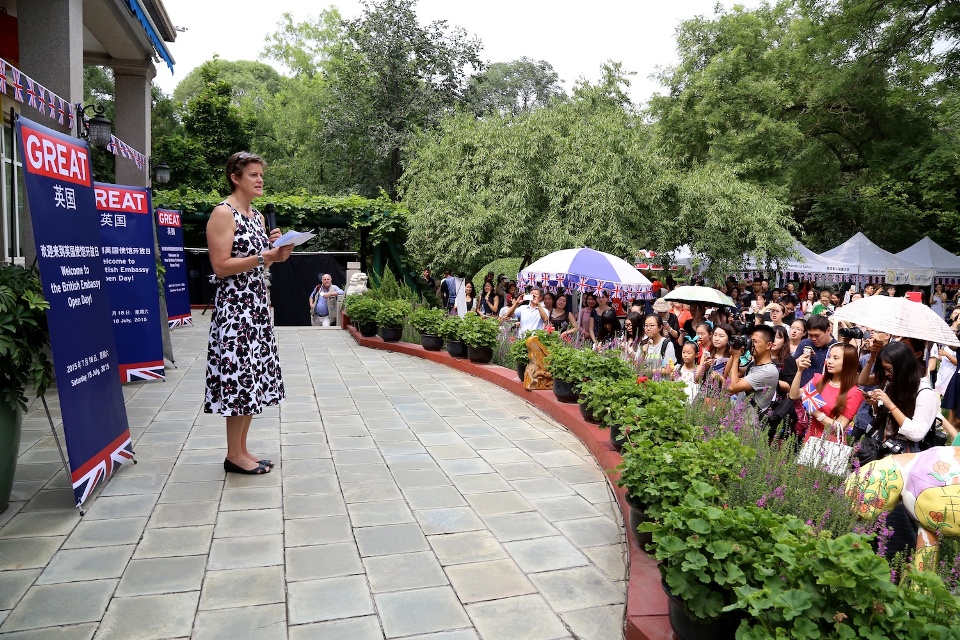 British Ambassador Barbara Woodward delivered a speech at the Open Day.