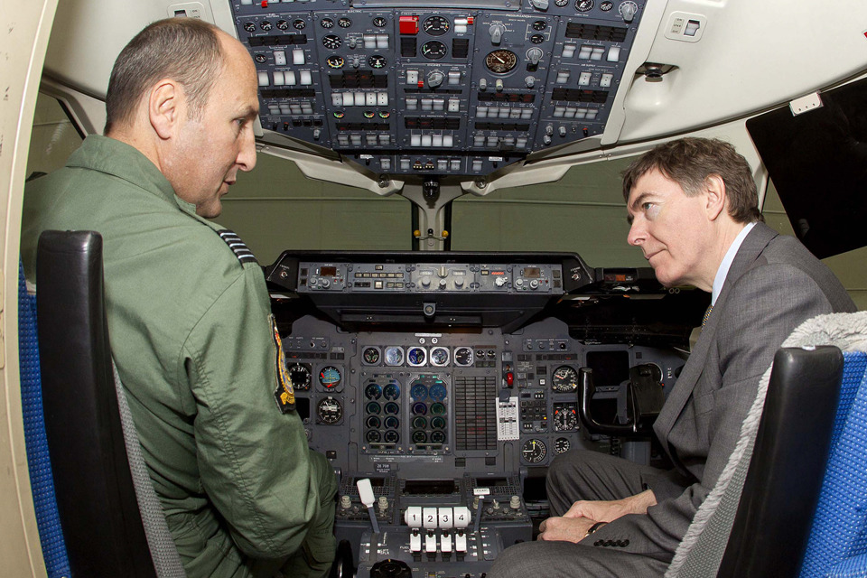Philip Dunne visits new aircraft at RAF Northolt