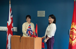 Baroness Warsi, together with Kyrgz Deputy Speaker Ms Asiya Sasykbaeva