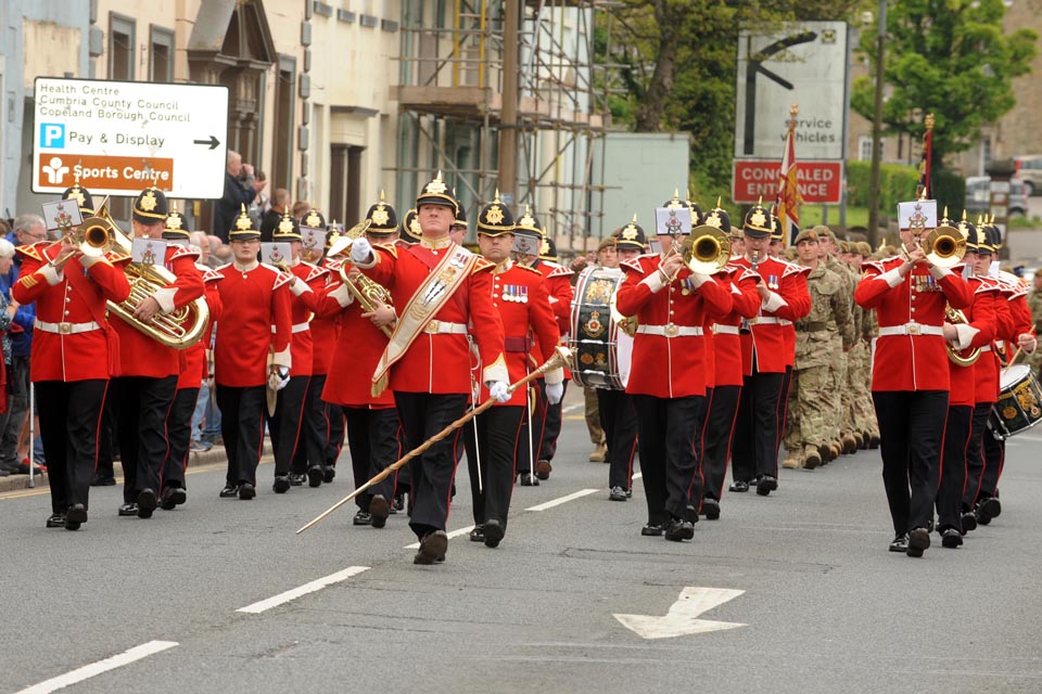Soldiers parade through Whitehaven