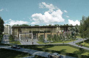 An artist’s impression of the new defence college at Worthy Down