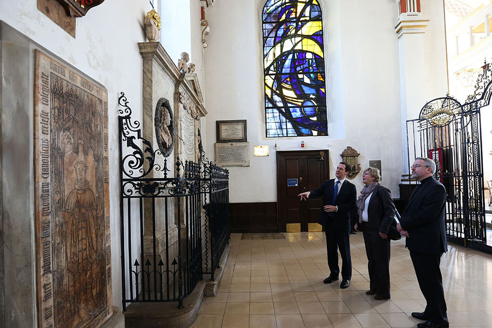 Chancellor inside Derby Cathedral