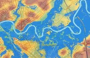 Flood extent for Carlisle, resulting from Storm Desmond (Dec 2016)