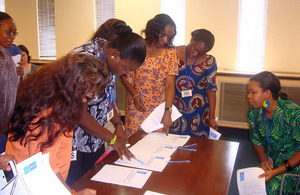 British High Commission staff sign a petition calling for the end of violence against women and girls