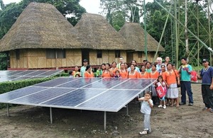 Solar panels for Añangu community
