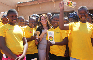 Lynne Featherstone in Burkina Faso. Picture: Lindsay Mgbor/DFID