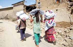 Getting shelter to people in need in Nepal